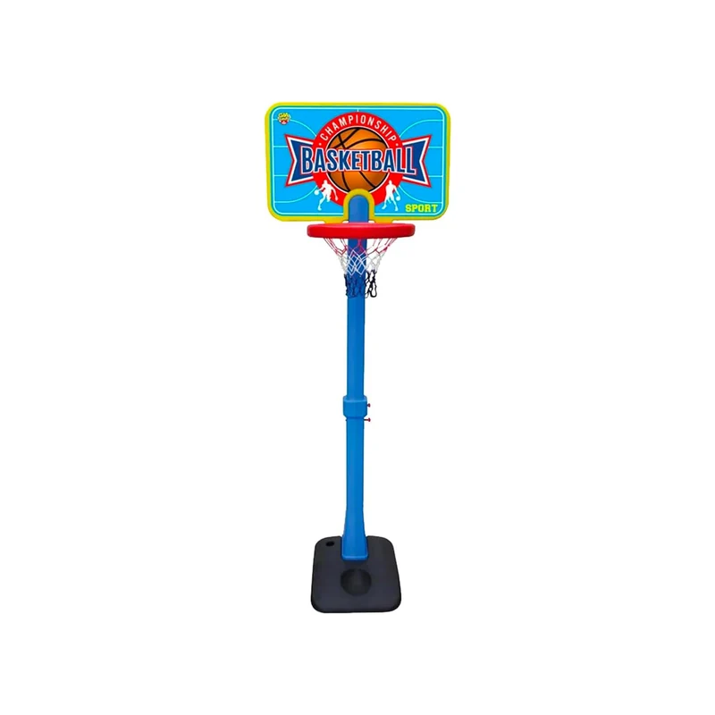 Canestro Basket Con Piatana Regolabile Da 136 A 182 Cm E Palla Inclusa