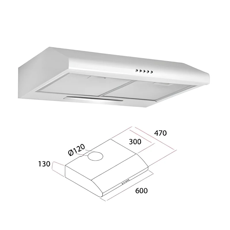 CAPPA ELETTRICA P/CUCINA 60 CM
