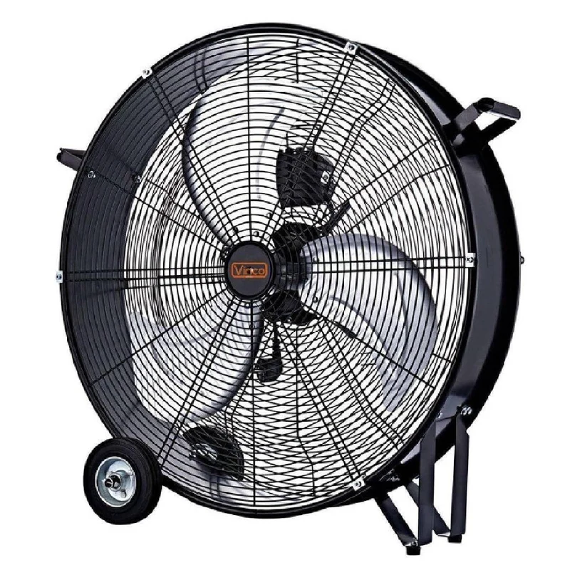 Ventilatore industriale a 3 velocità a grande portata, con ruote e maniglia