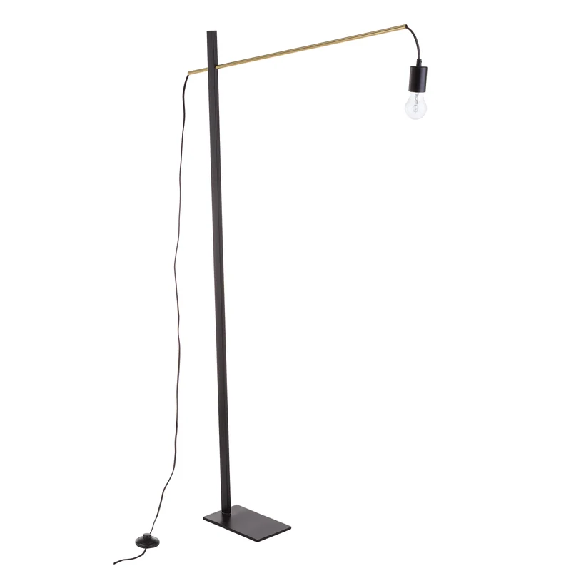 Piantana "Carter" nero in acciaio h 150 cm