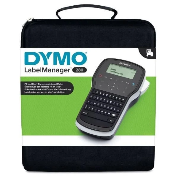 Dymo labelmanager 280 kit etichettatrice portatile ricaricabile | tastiera qwerty | con custodia e 2 nastri per etichette d1 - 2091152