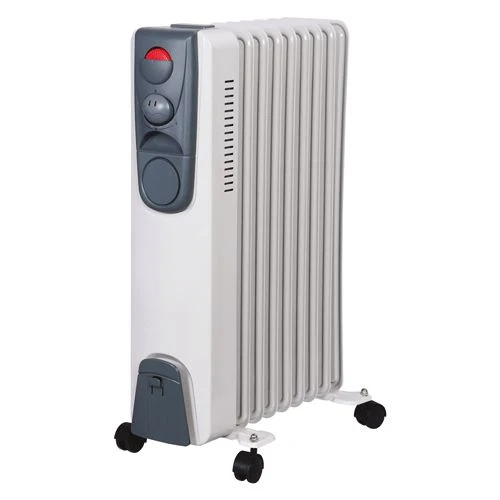 Radiatore ad olio con 9 elementi elettrico per ambienti scaldabagno da pavimento 2000 W