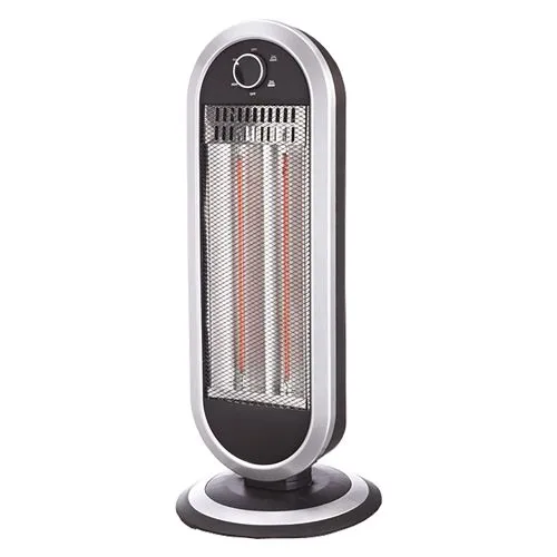 Stufetta da terra alogena "Torretta" oscillante 450/900 W con spegnimento automatico