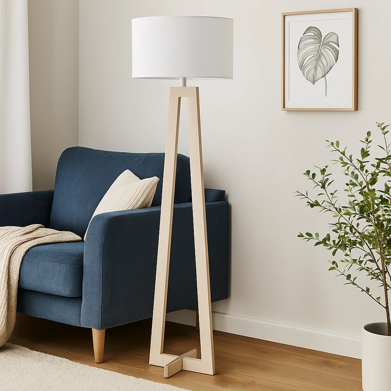 Lampada da terra "Ello" plafoniera per soggiorno e cameretta h 140 cm