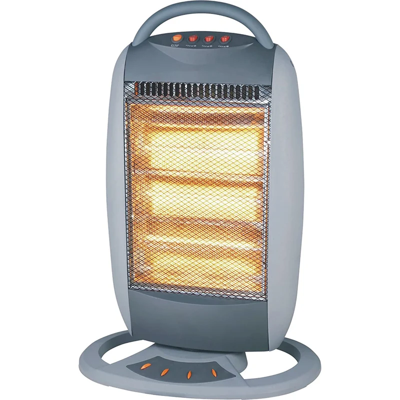 Stufetta da terra alogena oscillante 400/800/1200 W con spegnimento automatico