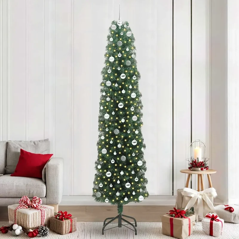 Albero di Natale artificiale con 300 LED Verde 240 cm 3394974