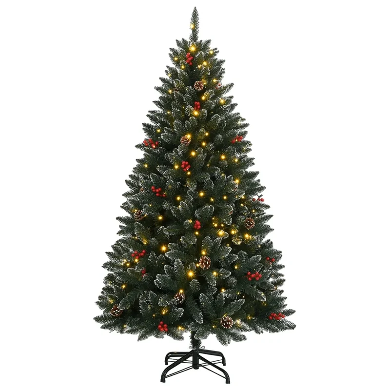 Albero di Natale Artificiale Incernierato con 300 LED 180 cm 3315755