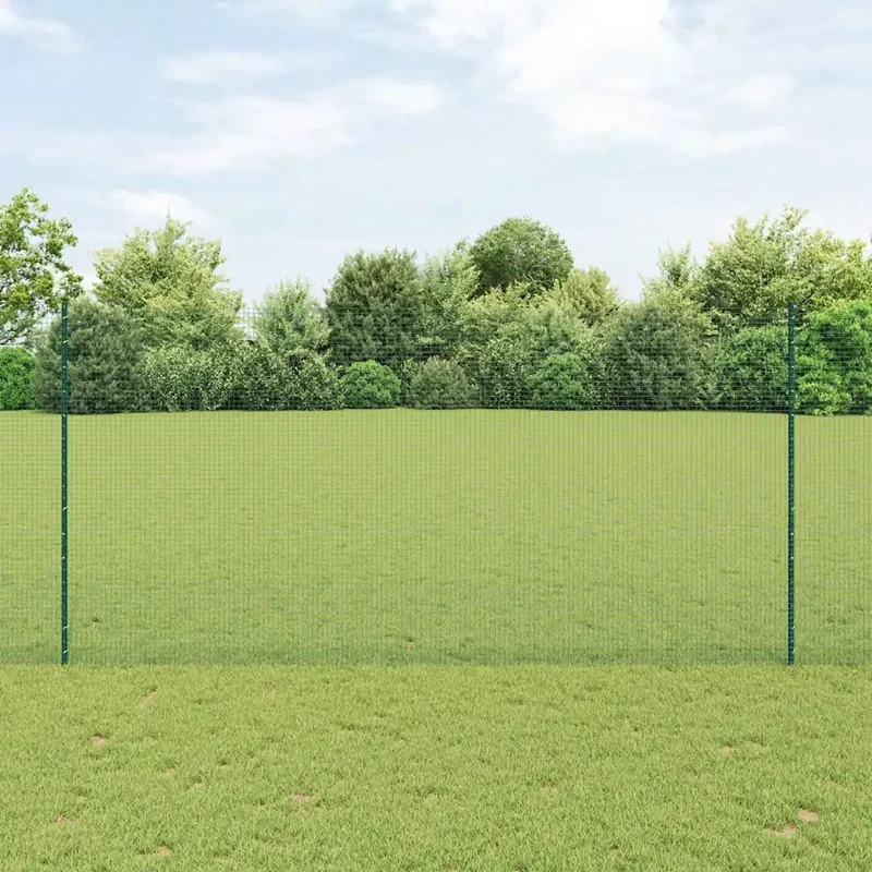 Recinzione in rete saldata con pali 25 x 1,5 m Acciaio zincato 3336493