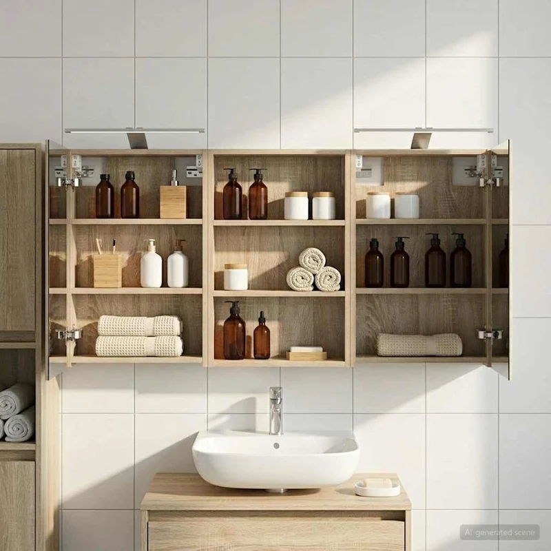 Set di Armadi da Bagno 3 pz 120 x 10,5 x 60,5 cm 3403738