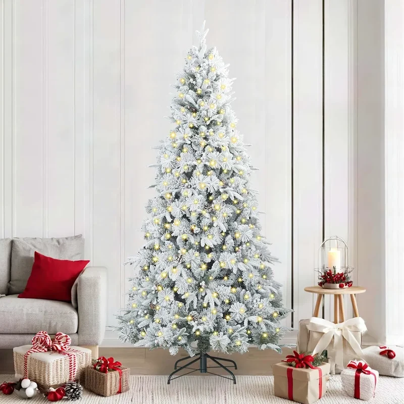 Albero di Natale Artificiale con Rami Pieghevoli Bianco 240 cm 3397506