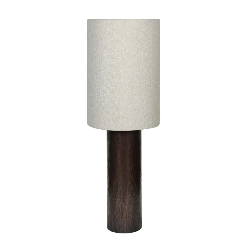 Piantana bihar marrone in metallo e cotone h 122 cm