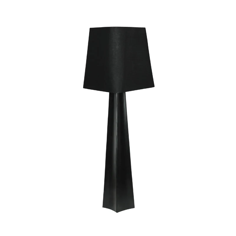 Piantana tripura nera in metallo e cotone h 151 cm