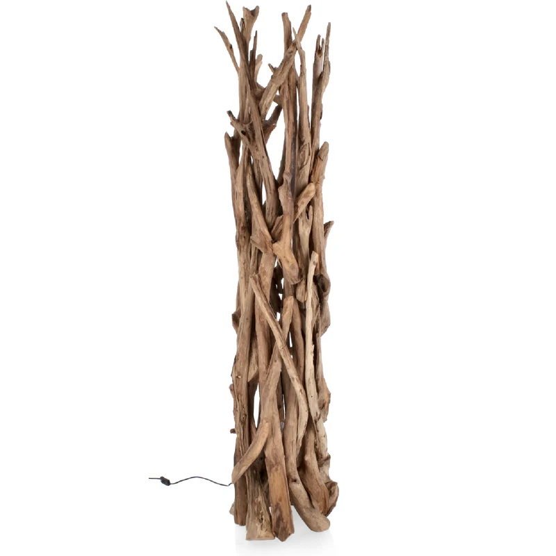 Piantana "Ace" in legno di teak riciclato finitura Naturale h 180 cm
