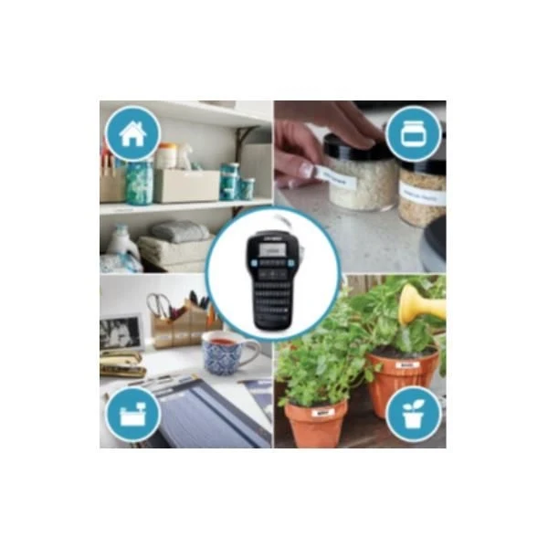 Dymo labelmanager 160 kit di etichettatrice portatile | stampante per etichette palmare | con 3 bobine di nastro per etichette d1 | tastiera qwerty | ideale per l'ufficio o per la casa - 2181011