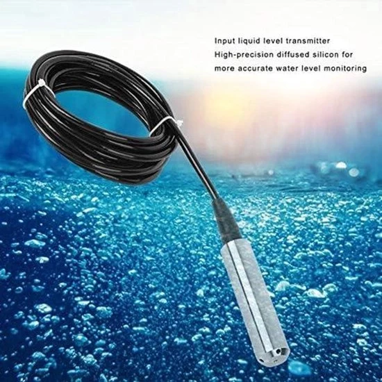 Sensor di livello - Interruttore di schiuma - IP68 Impermeabile all'acqua - TL-136 - 12-32 VDC - Uscita di segnale - 4-20mA - 0-3m - Adatto per accessori di riserva - Nero