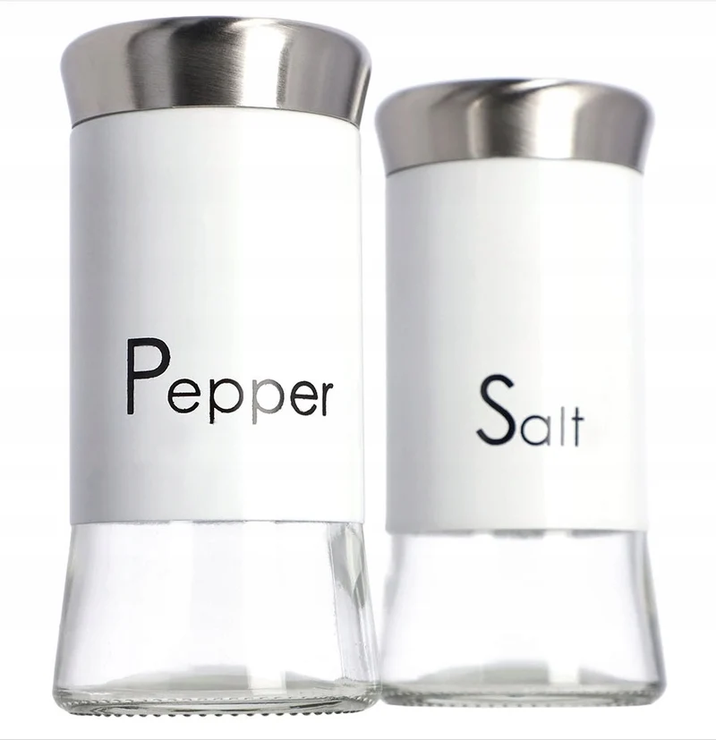 Set di saliera e pepiera KADAX, 2 contenitori in vetro da 150 ml.