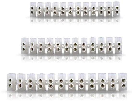 Connettori a blocchi elettrici - Terminali a clip - 3,5,10 A - Impianti elettrici - Adatti a - 36 pezzi - Gialli - Clip a viti con isolamento - Terminali a blocchi