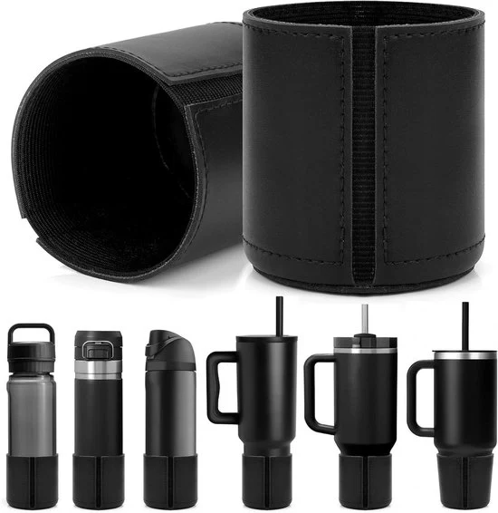 Set di protezione per bottiglie - Universale bumper protettore - Pelle vegana - Adatto per Yonder 25 oz, Flip Go 24 oz, SIM 40 oz, diverse bottiglie con fondo da 7,5 cm - 3,15".