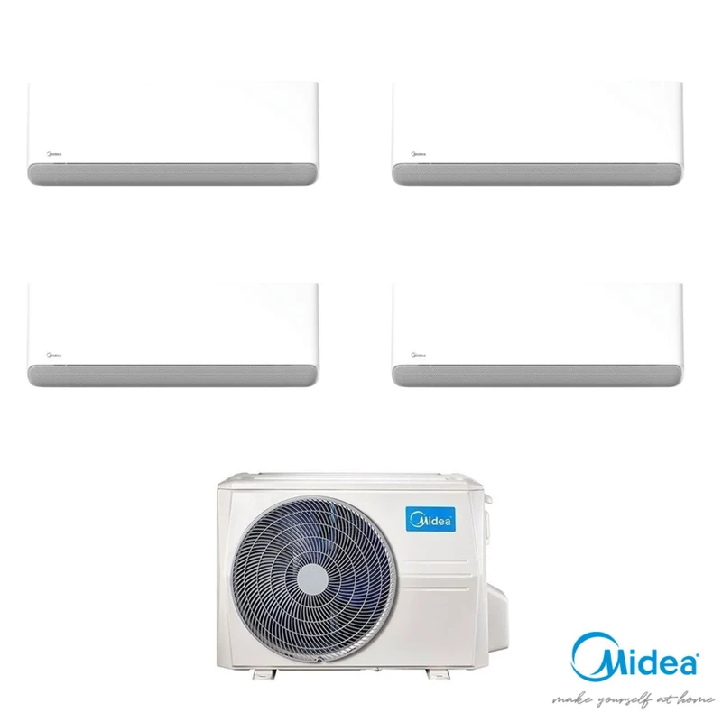Condizionatore Climatizzatore Midea Quadri Split Inverter Breezeless E R32 Wi-Fi 9000+9000+9000+12000 Con M4OE-28HFN8-Q