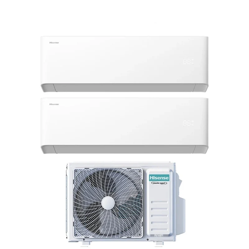 Condizionatore Climatizzatore Hisense Dual Split Inverter R-32 UNI HB 12000+12000 BTU 2AMW52U4RXC WiFi Integrato 9+12