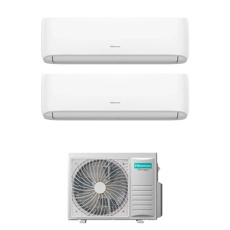 Condizionatore Climatizzatore Hisense Dual Split Inverter R-32 Hi-Comfort 9000+18000 BTU con 3AMW62U4RJC WiFi Integrato 9+18