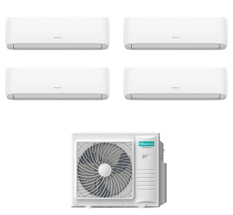 Condizionatore Climatizzatore Hisense Quadri Split Inverter R-32 Hi-Comfort 12000+12000+12000+12000 Con 5AMW105U4RQC WiFi Integrato 12+12+12+12