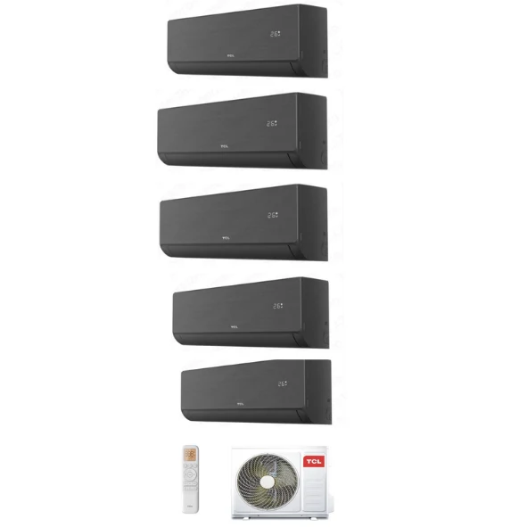 Condizionatore Climatizzatore Penta Split Inverter TCL Modello Serie SaveIN F8 Wi Fi 9000+9000+9000+9000+12000 BTU Con MT4250 R-32 Wi-Fi Integrato 9+9+9+9+12