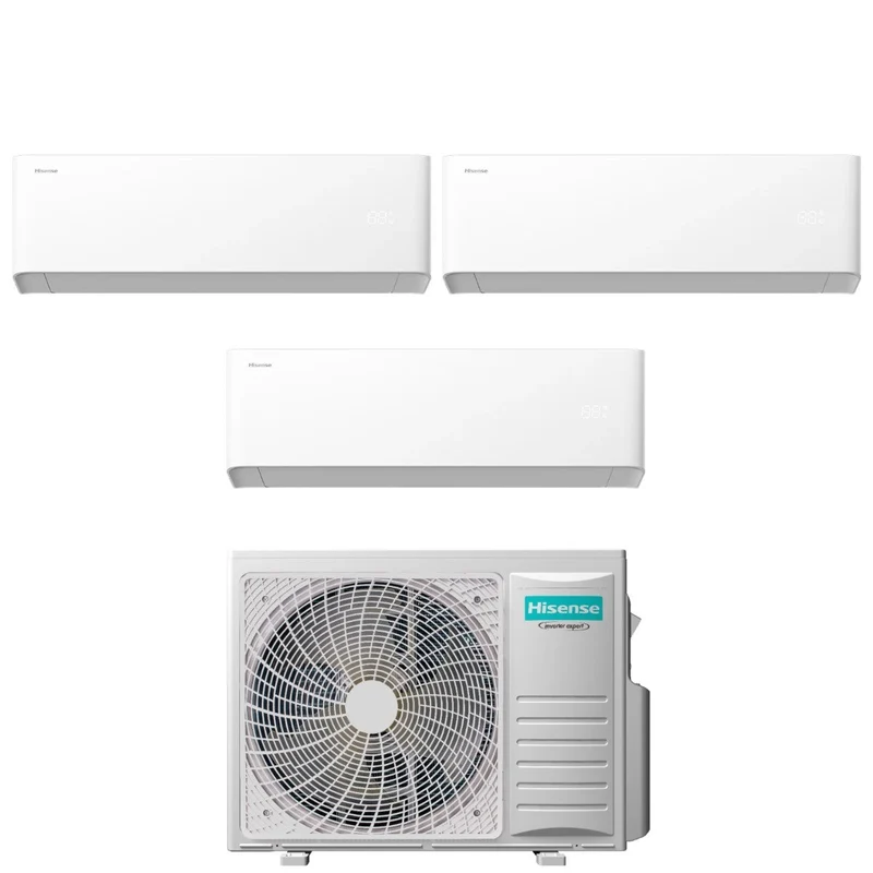 Condizionatore Climatizzatore Hisense Trial Split Inverter R-32 UNI HB 9000+9000+9000 BTU 3AMW52U4RJC WiFi Integrato 9+9+9