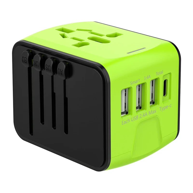Universal Travel Adapter with USB-A and USB-C Ports