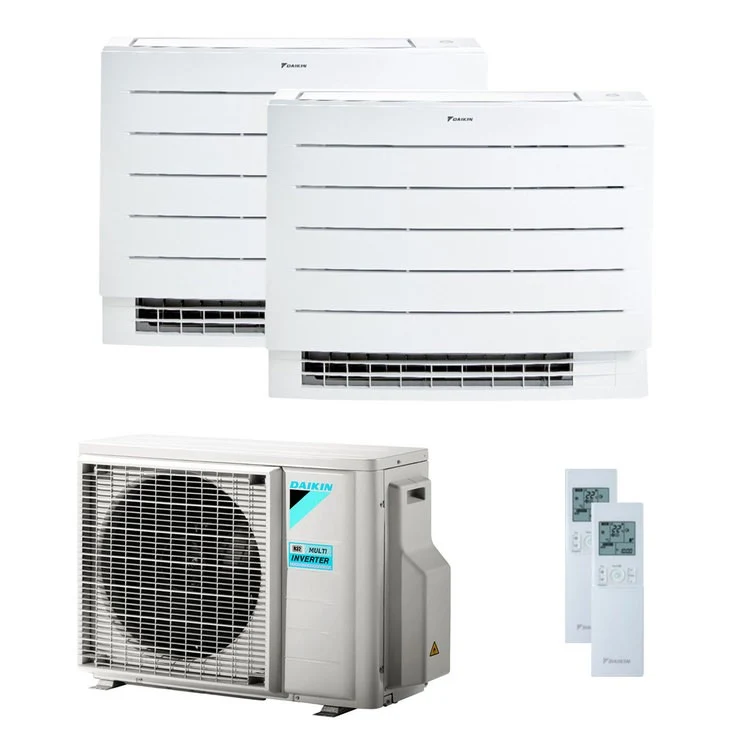 Condizionatore Climatizzatore Daikin R-32 Dual Split A Pavimento Perfera Floor 12000+12000 BTU Con Esterna 2MXM68A Wi-Fi Incluso