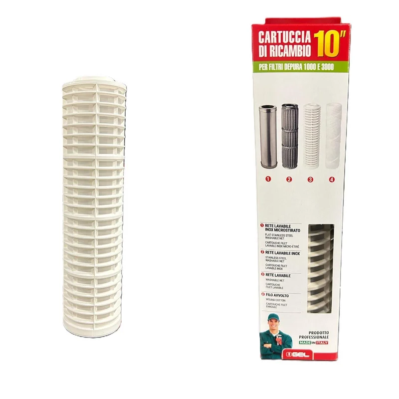 CARTUCCE FILTRANTI DA 10" PER DEPURA A USO TECNICO/ POTABILE GEL RETE LAVABILE