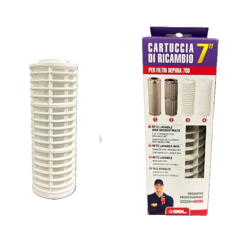 CARTUCCE FILTRANTI DA 7" PER DEPURA A USO TECNICO/ POTABILE GEL RETE LAVABILE