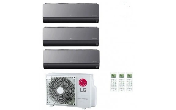 Condizionatore Climatizzatore LG Trial Split Inverter R-32 ArtCool Uv Nano Mirror 12000+12000+12000 Btu con MU4R25 Wifi integrato 12+12+12