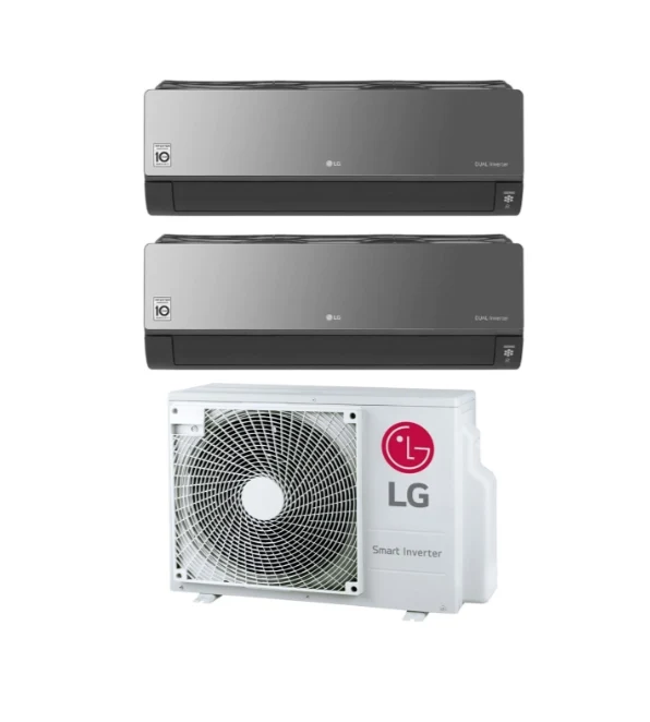 Condizionatore Climatizzatore LG Dual Split Inverter R-32 ArtCool Uv Nano Mirror 9000+9000 Btu con MU2R15 Wifi integrato 9+9