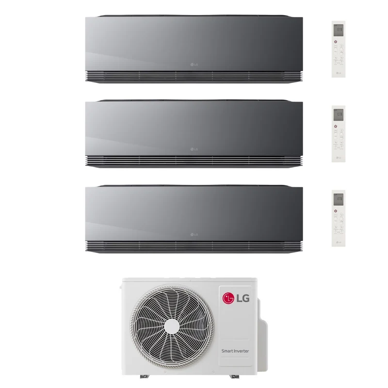 Condizionatore Climatizzatore LG Trial Split Inverter R-32 ARTCOOL Mirror Al Air 12000+12000+12000 BTU Wi-Fi Integrato Con MU3R21 12+12+12