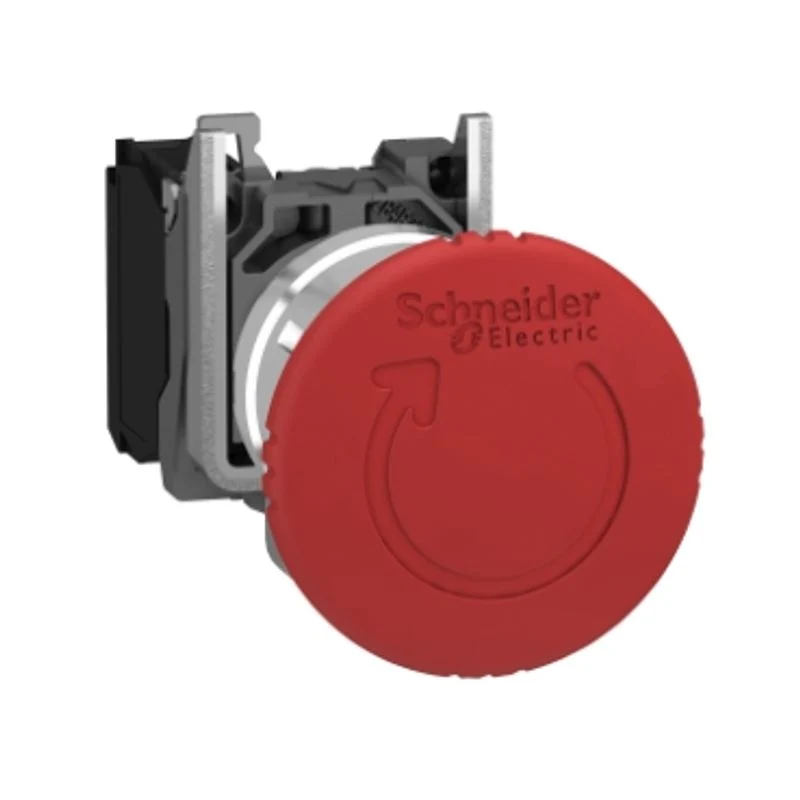 SCHNEIDER XB4BS8442 - Pulsante Emergenza Harmony XB4 Fungo 40mm Rotazione 1NC
