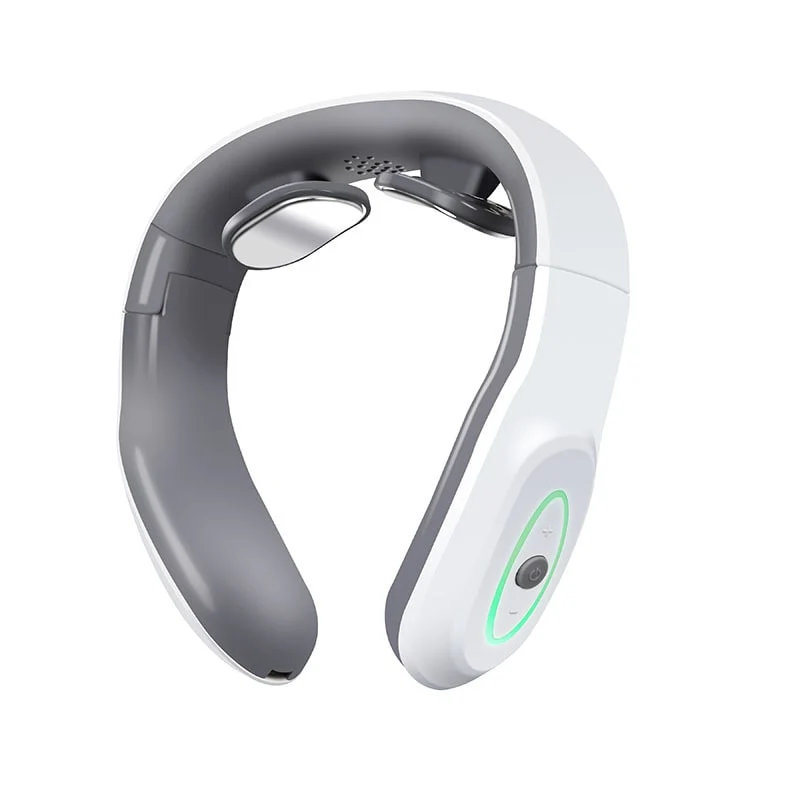 Foldable Electric Neck Massager with Electrical Stimulation and LED Lighting