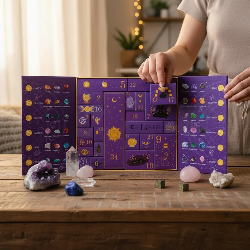 Halloween Advent Calendar for Children with Crystals and Natural Stones