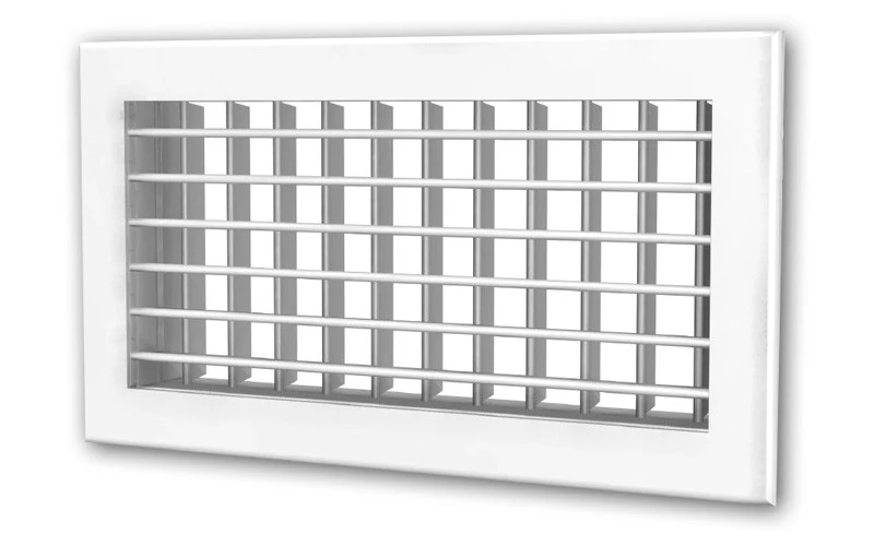 BOCCHETTA DI MANDATA IN ALLUMINIO VERNICIATO BIANCO 200 X 100 MM
