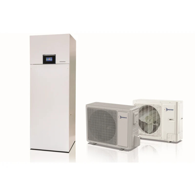 Pompa di Calore Aria/Acqua a Due Sezioni Con Accumulo Inverter Rhoss Electa-EcoS-T 10 kW MHAITI 110 + IUT 10 R-32 A++/A+