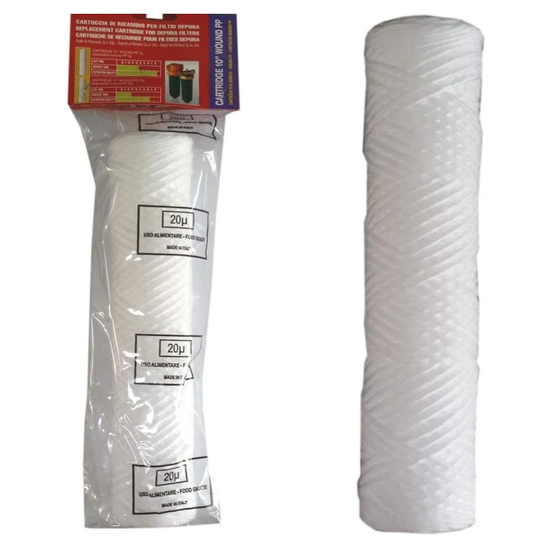 GEL Cartuccia Filo Avvolto per Filtro da 10" PP da 20 Micron per Depura - Cod. 103.030.50