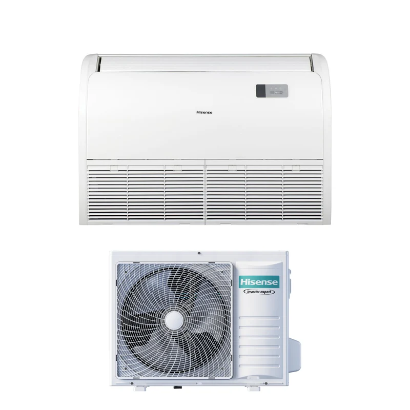 Condizionatore Climatizzatore Hisense Inverter A Pavimento/Soffitto Monosplit R-32 AVT71UR4RB8/AUW71U4RJ7 24000 BTU Wi-Fi Optional - Comando Incluso