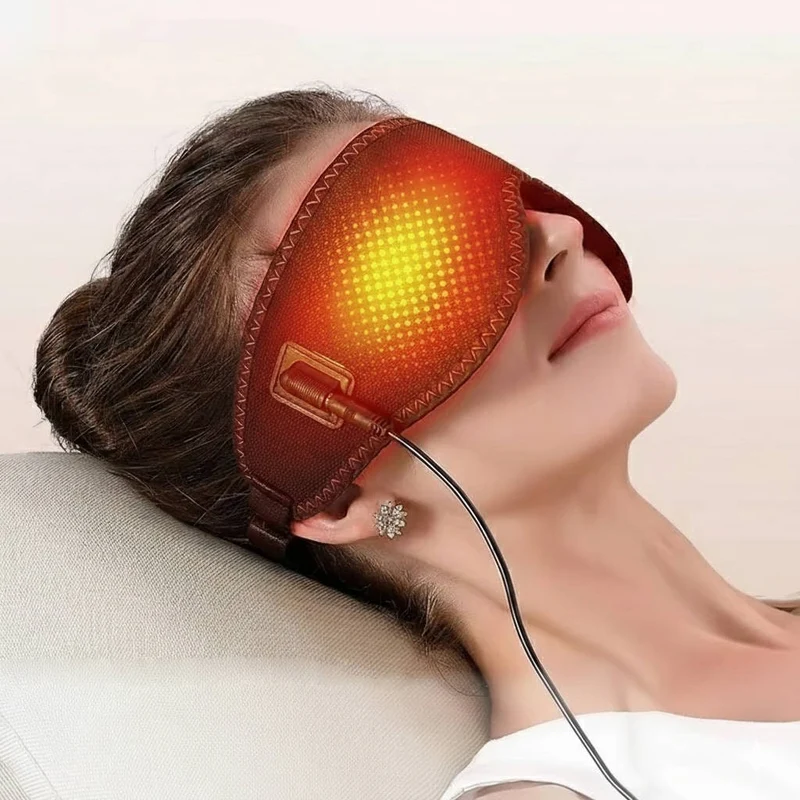 USB-Heated Headband with Massage, Flexible for Sleeping, Adjustable, Men’s Hair