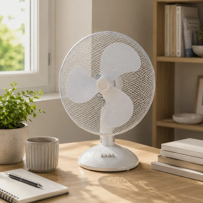 Ventilatore 3 velocità da tavolo con pale 40 cm potenza 45w oscillante e orientabile