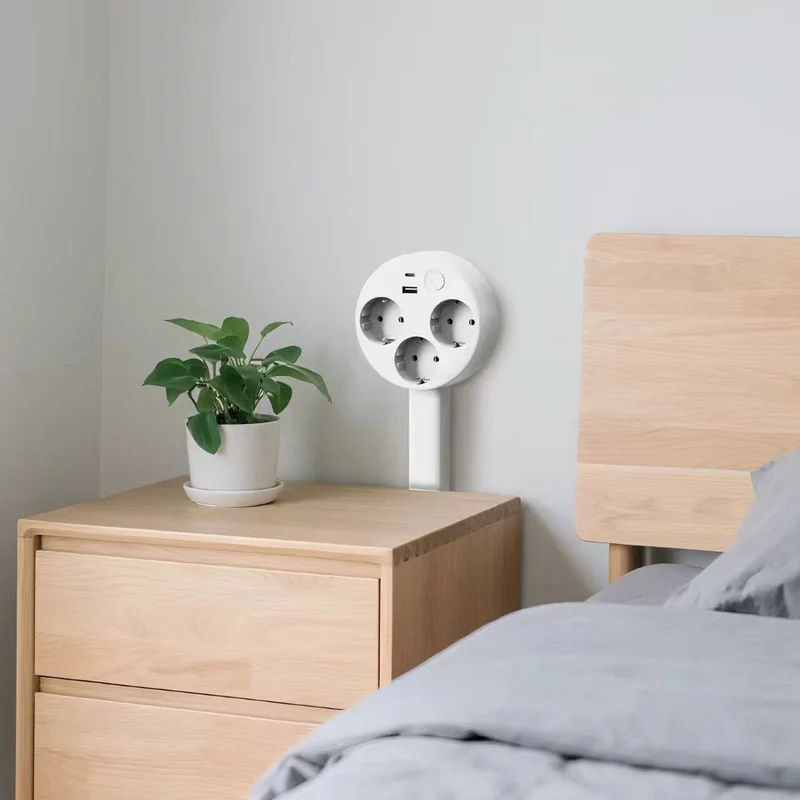 Presa Elettrica Allungabile con USB e Design Elegante - Fino a 5 Dispositivi