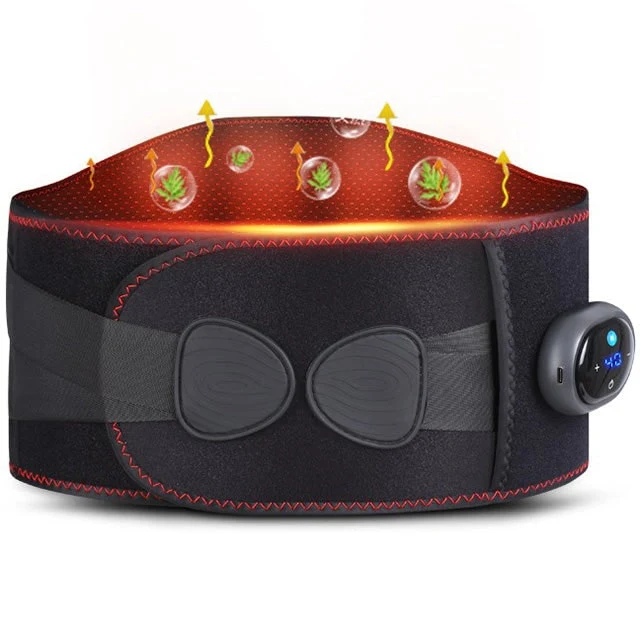 Wireless Heating and Massage Back Belt with LED Display and USB-C