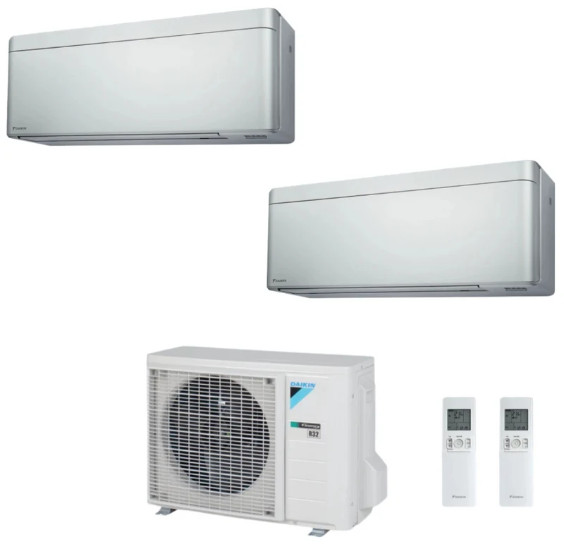 Condizionatore Climatizzatore Daikin Bluevolution Dual Split Inverter Stylish New Total Silver R-32 Wi-Fi 7000+7000 Con 2MXM40A