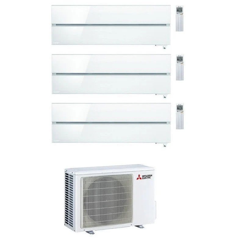 Condizionatore Climatizzatore Mitsubishi Electric Trial Split Kirigamine Style Pearl White R-32 9+9+12 BTU Con MXZ-3F68VF4 Wi-Fi Integrato