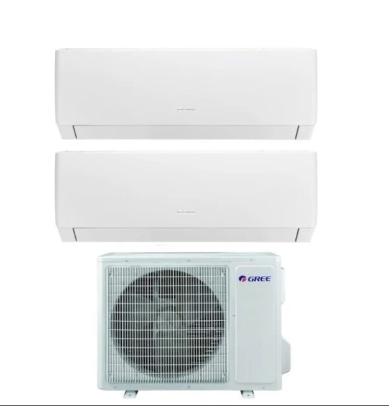 Condizionatore Climatizzatore Gree Dual Split Inverter R-32 Modello Pular 9000+12000 BTU Wi-Fi Integrato Con GWHD(14)NK6OO