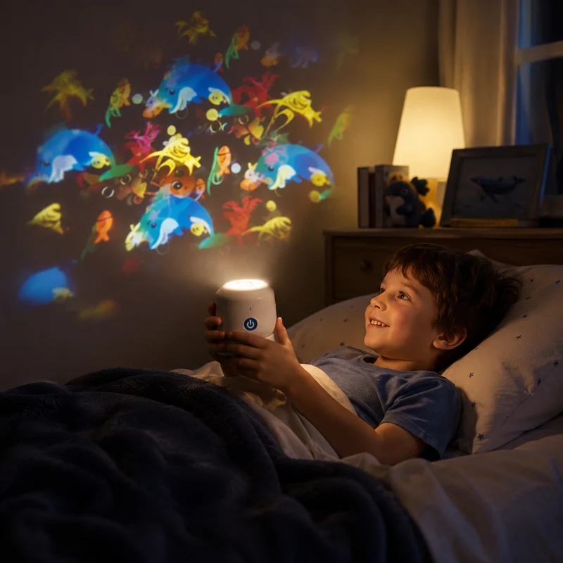 Ocean Wave Projector Rotating Night Light
